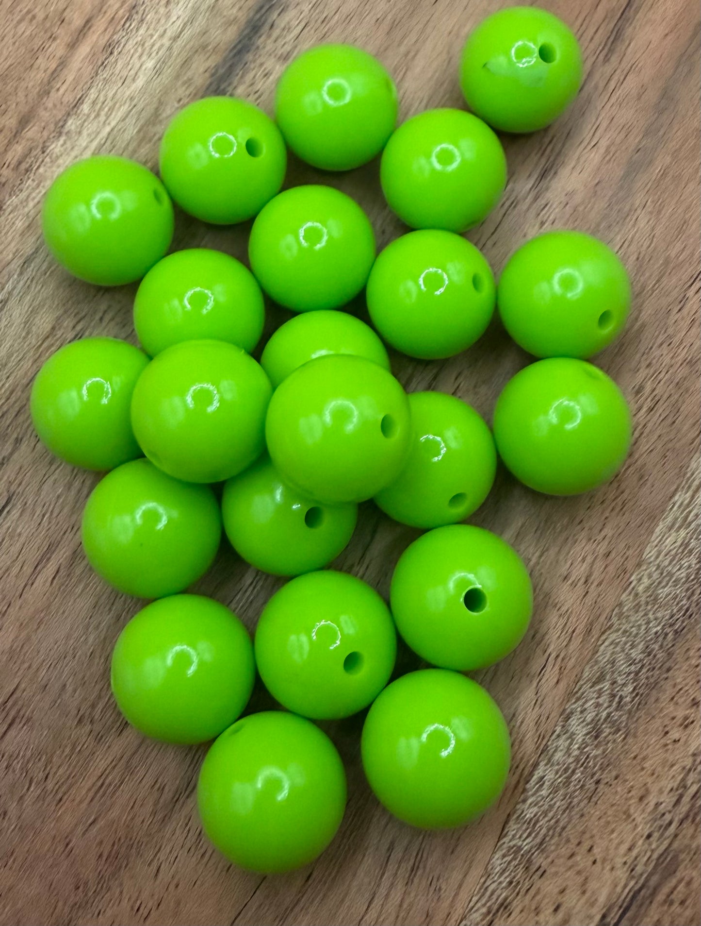 Lime Green - Liquid Silicone Bead 15mm