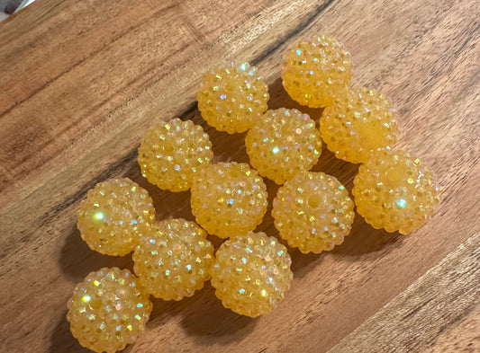 Pale Orange- Rhinestone Acrylic 20mm