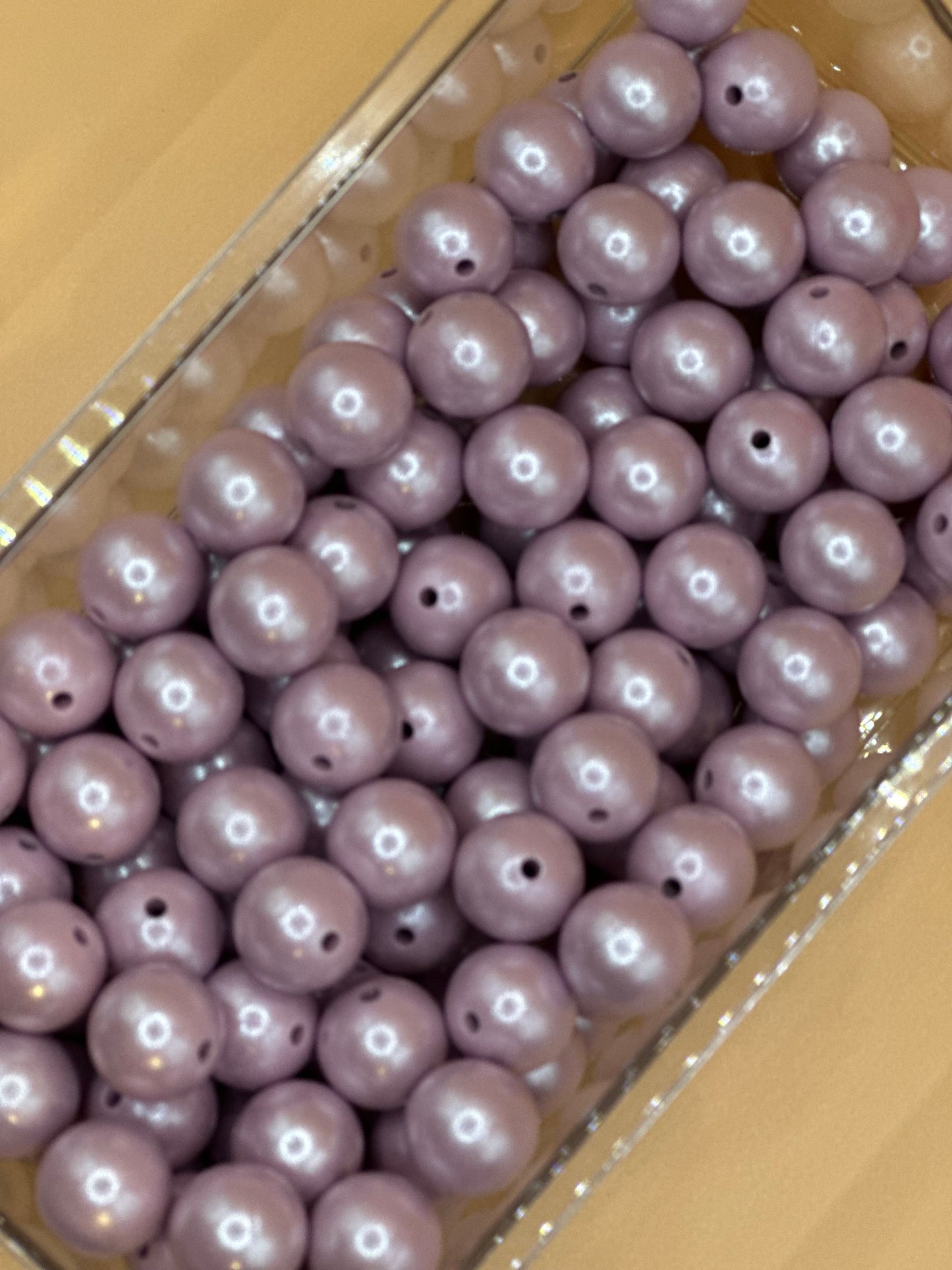 Lilac- Opal Silicone Bead 15mm