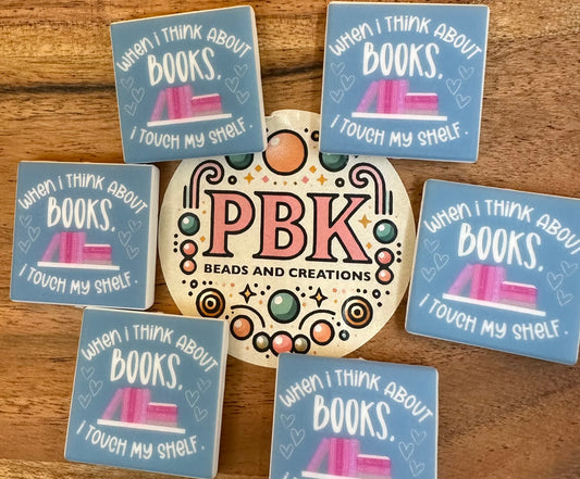 When I Think About Books- EXCLUSIVE TO PBK- Silicone Focal Bead
