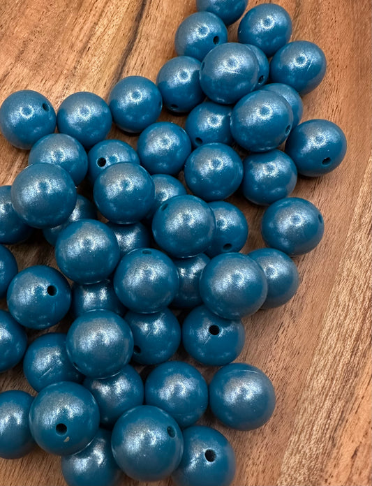 Blueberry- Opal Silicone Bead 15mm