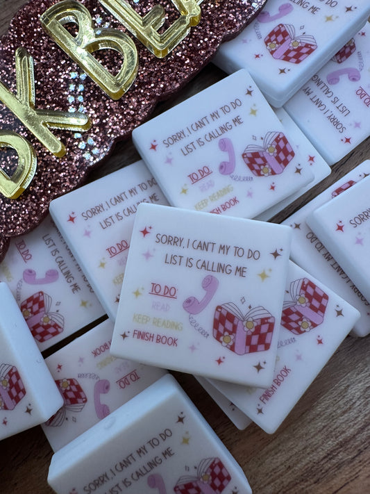 To do List is Calling- EXCLUSIVE TO PBK- Silicone Focal Bead