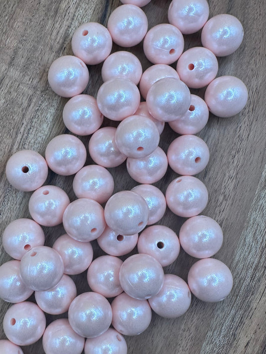Salmon- Opal Silicone Bead 15mm