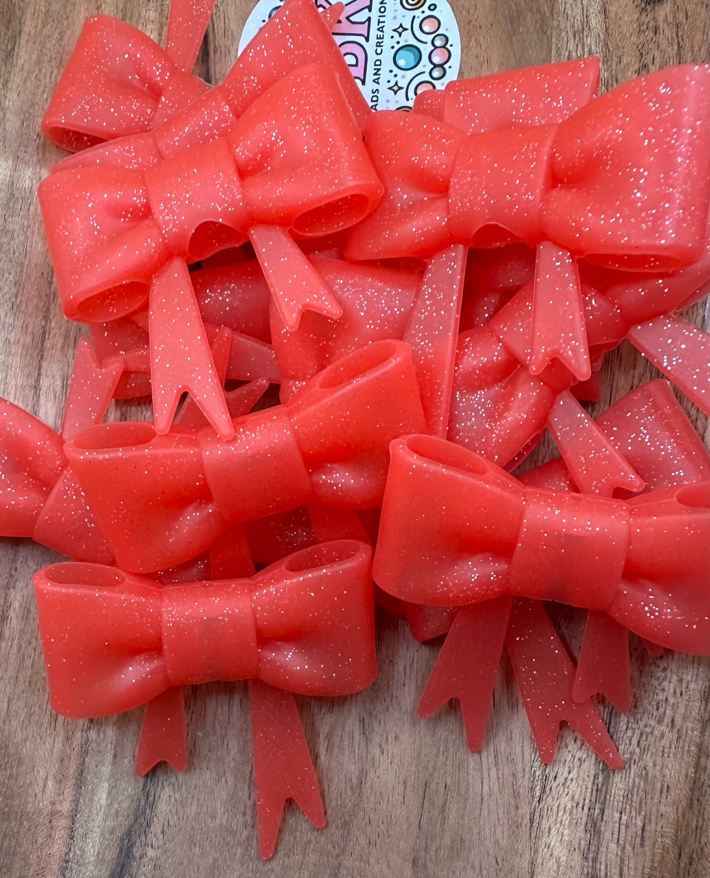 Straw Topper & Focal Bow - Silicone Bead