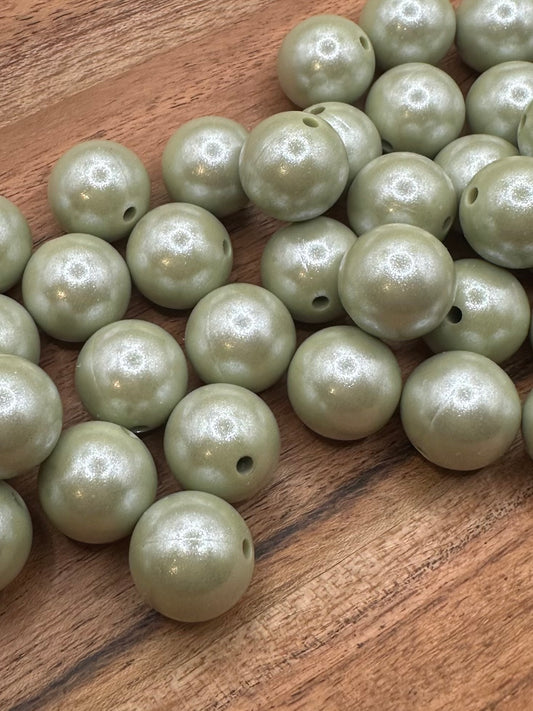 Sage- Opal Silicone Bead 15mm