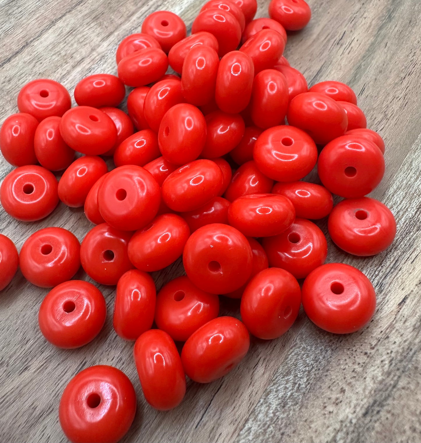 Red-Liquid Silicone Bead Abacus 14mm