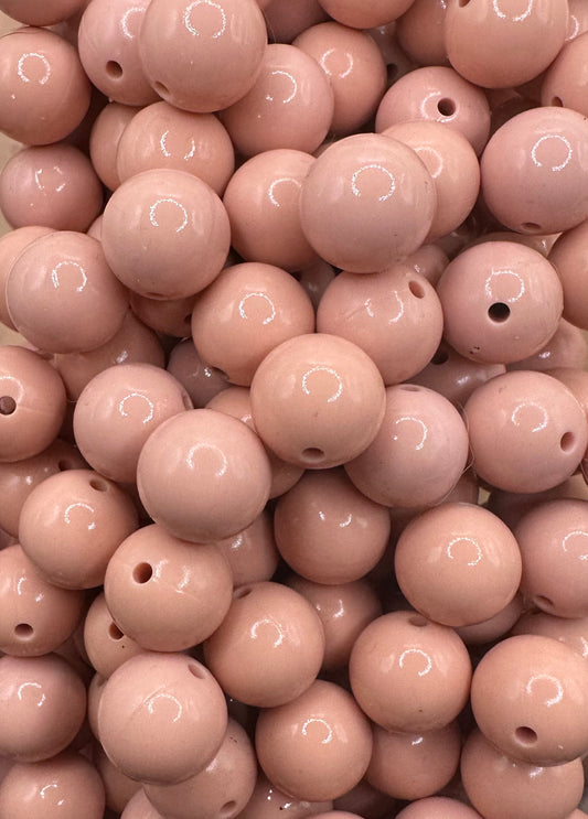 Dusty Rose - Liquid Silicone Bead 15mm