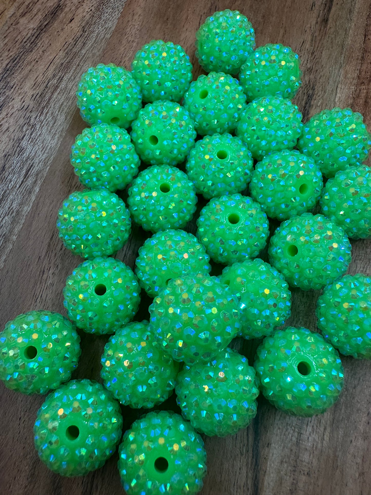 Key Lime- Rhinestone Acrylic 20mm