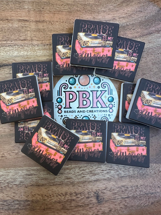 Praise is my Playlist- EXCLUSIVE TO PBK- Silicone Focal Bead