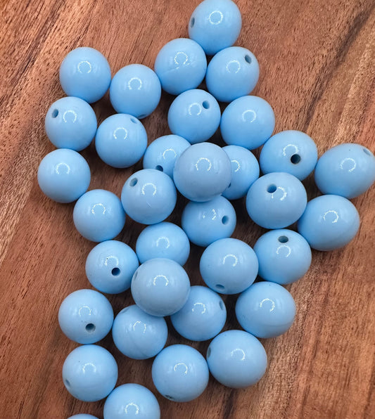 Baby Blue- Liquid Silicone Bead 15mm