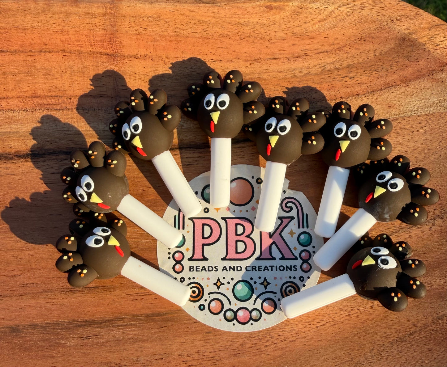 Tom Tom the Turkey- 3D Cake Pop- EXCLUSIVE TO PBK- Silicone Focal Bead