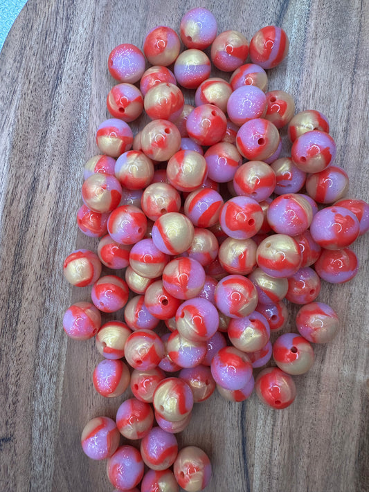 Flash Liquid Glitter- Silicone Bead 15mm