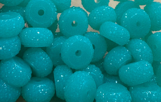 Abacus Spacer- Turquoise Rhinestone