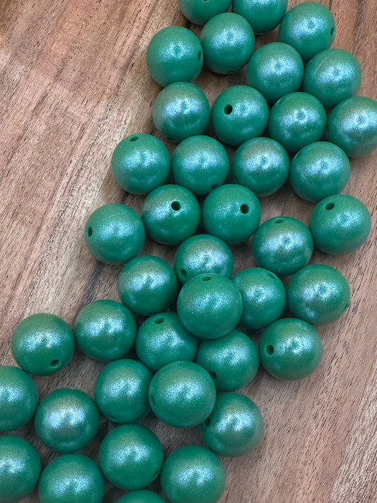 Fern- Opal Silicone Bead 15mm