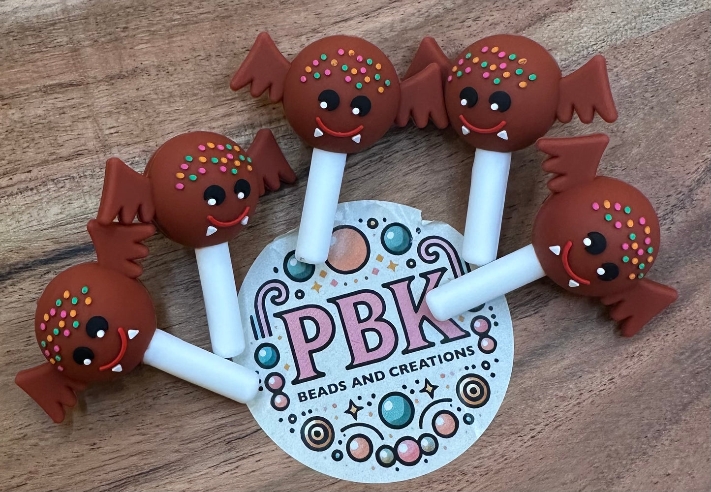 Mr. Fangs the Bat- 3D Cake Pop- EXCLUSIVE TO PBK- Silicone Focal Bead