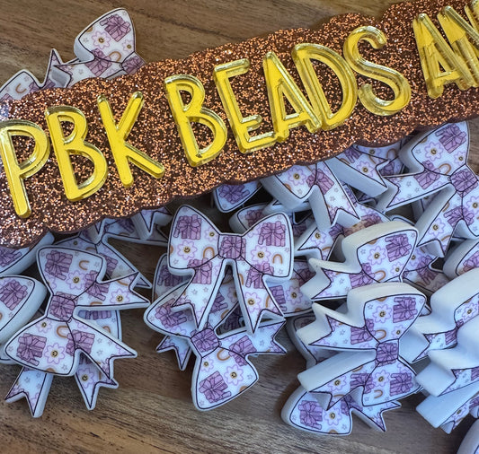 Boho Book Bow - EXCLUSIVE TO PBK- Silicone Focal Bead