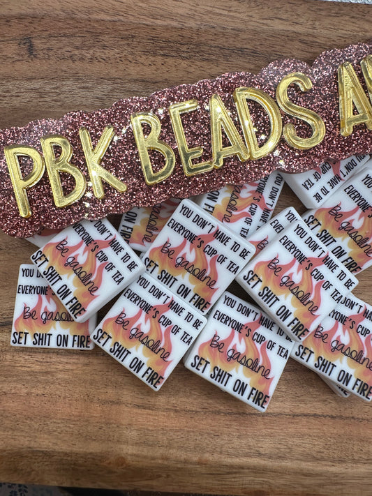 Set Sh*t on Fire- EXCLUSIVE TO PBK- Silicone Focal Bead