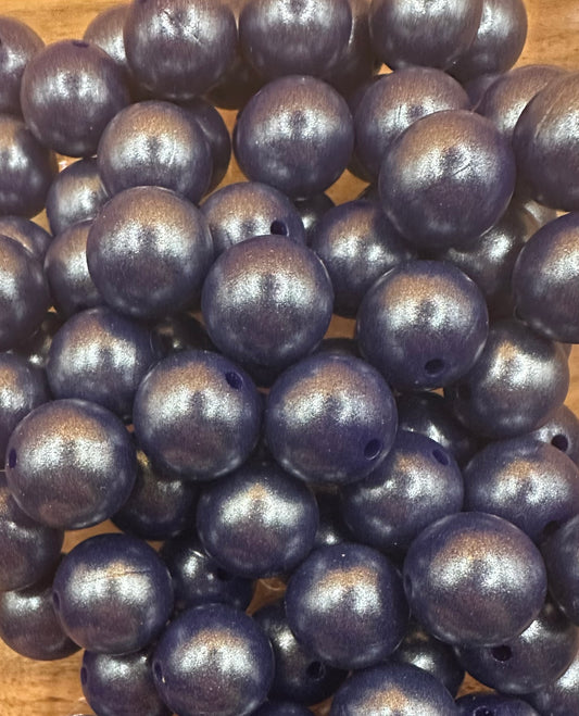 Midnight Blue - Opal Silicone Bead 15mm