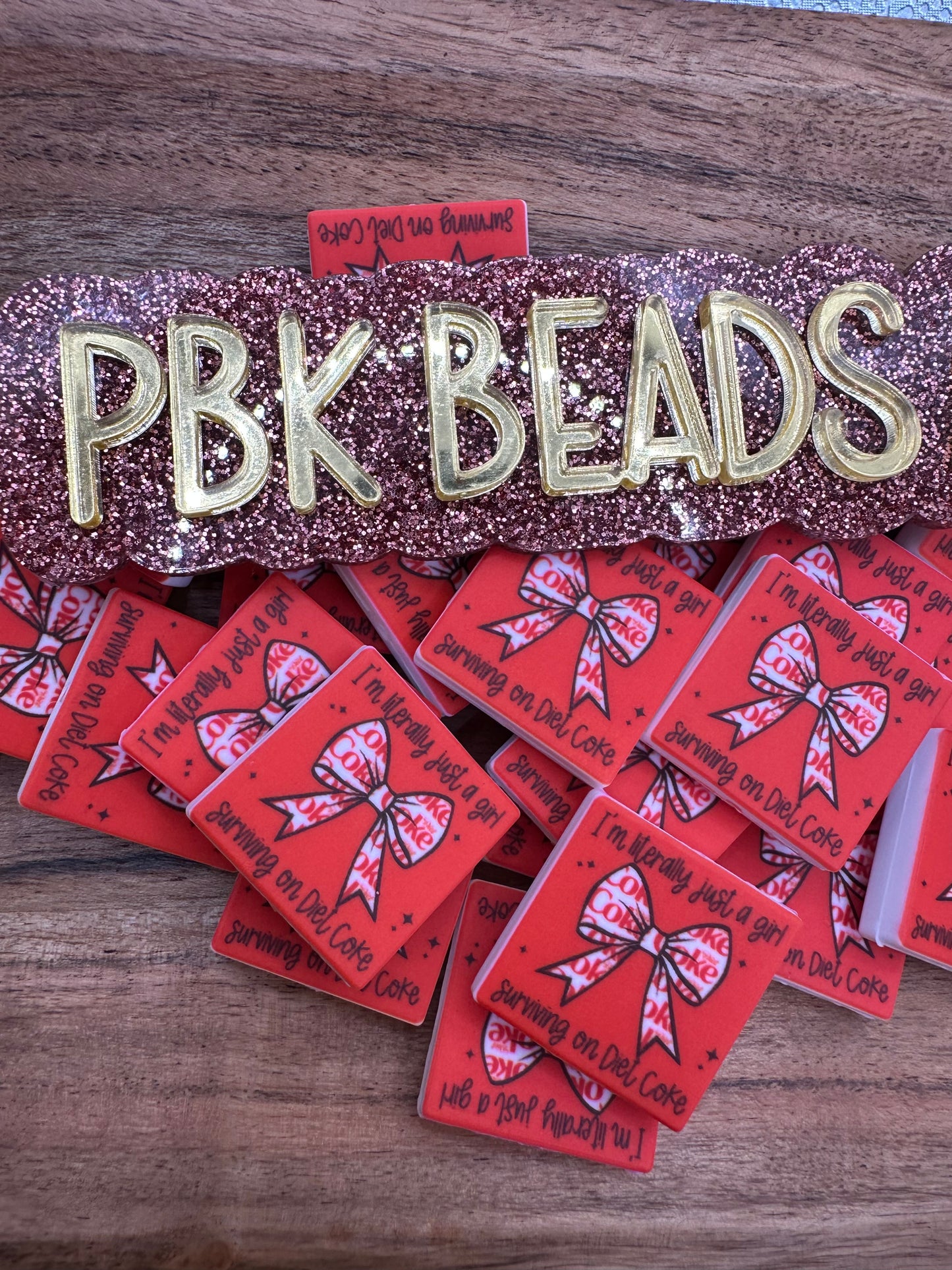 Literally Just a Girl Surviving on Diet Cola- EXCLUSIVE TO PBK- Silicone Focal Bead