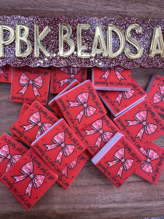 Literally Just a Girl Surviving on Cola- EXCLUSIVE TO PBK- Silicone Focal Bead