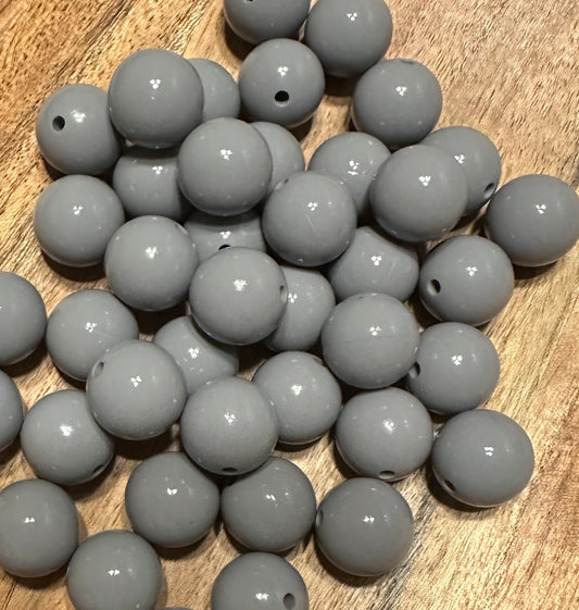 Gray- Liquid Silicone Bead 15mm