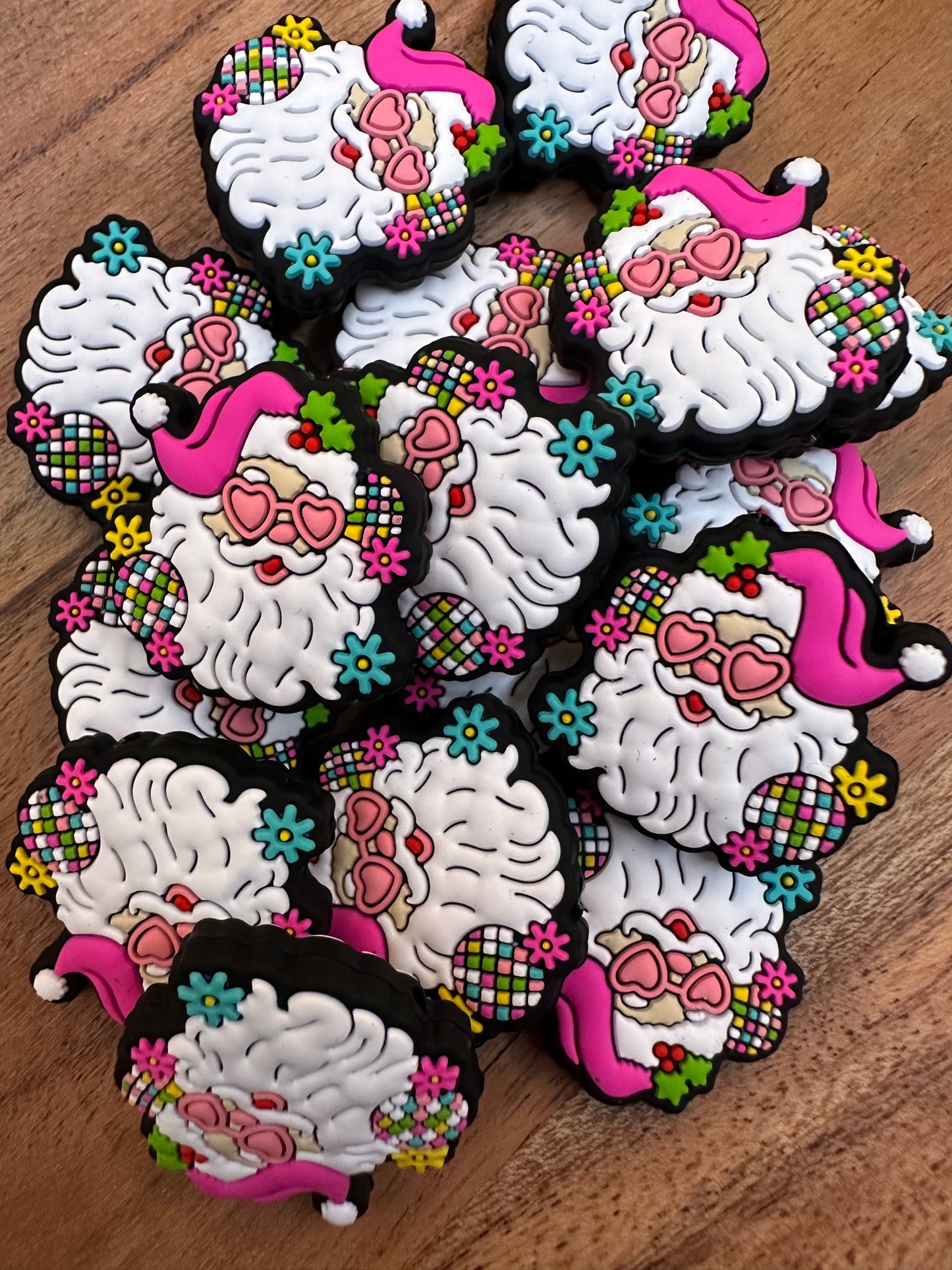 Disco Santa- Silicone Focal Bead