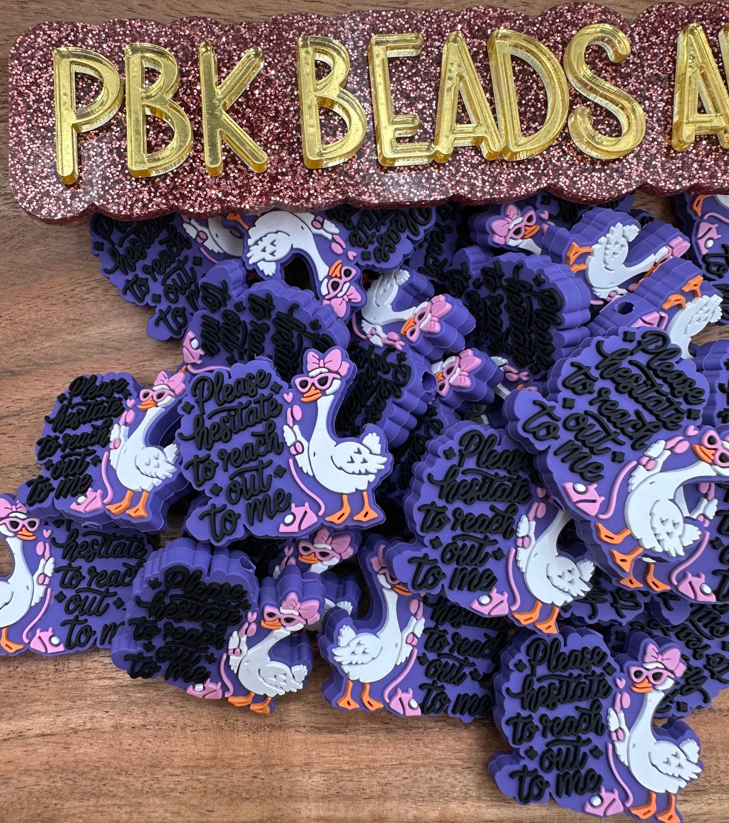 Please Hesitate- EXCLUSIVE TO PBK- PVC Focal Bead