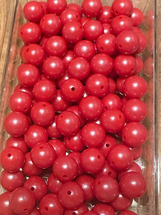 Red- Opal Silicone Bead 15mm