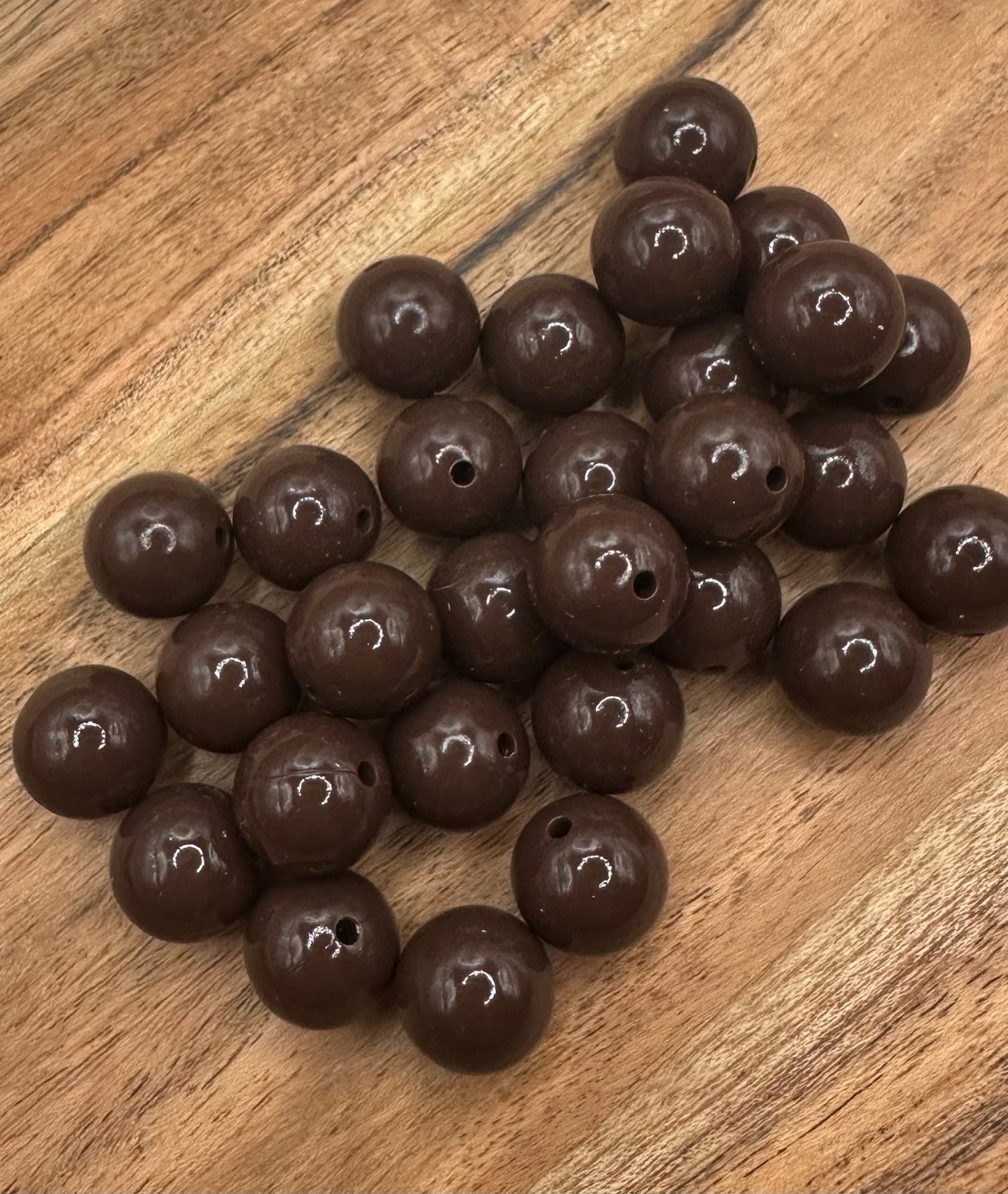 Brown- Liquid Silicone Bead 15mm