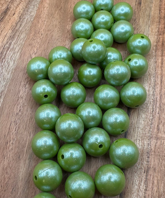 Money Green- Opal Silicone Bead 15mm