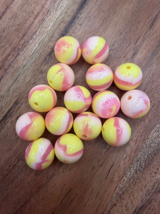 Strawberry Lemonade- Silicone Bead 15mm