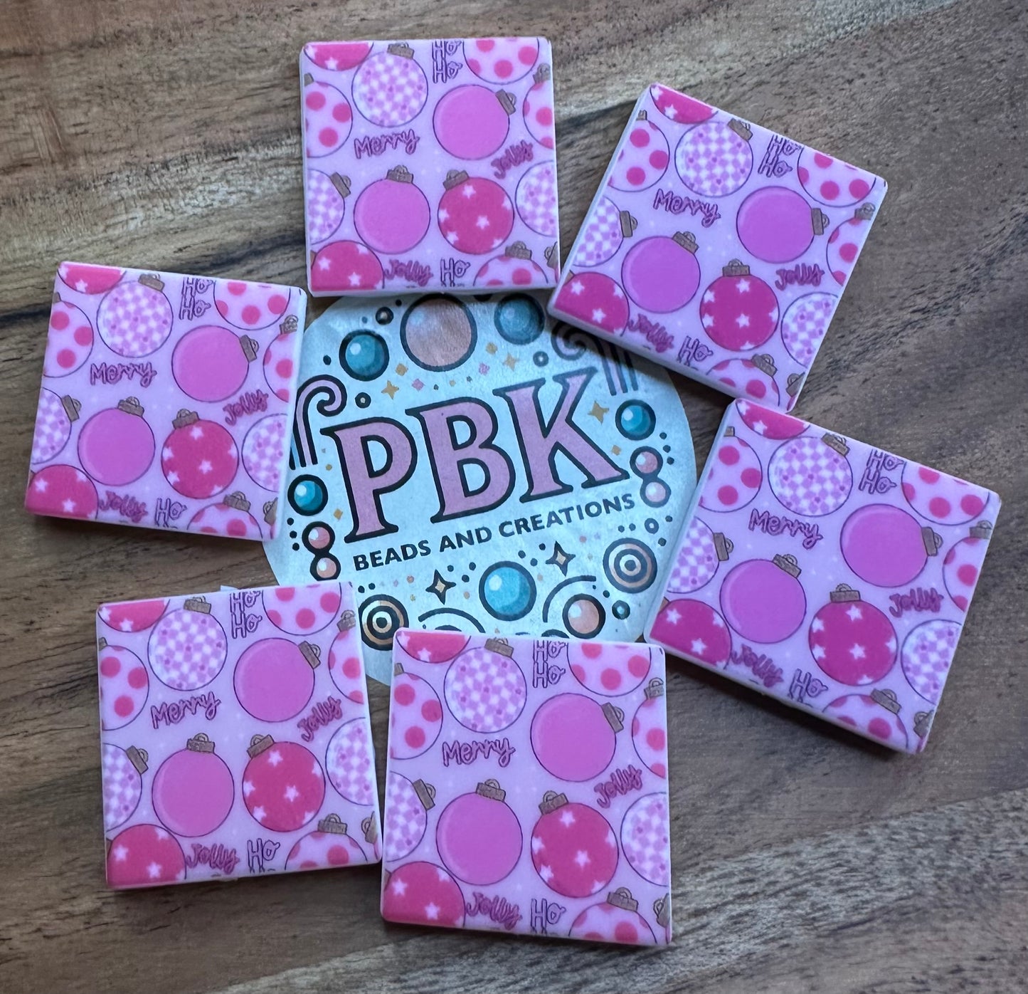 Pink Oranments- EXCLUSIVE TO PBK- Silicone Focal Bead