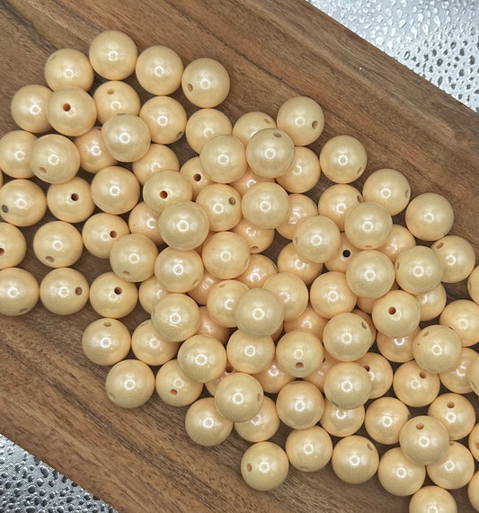 Champagne- Opal Silicone Bead 15mm