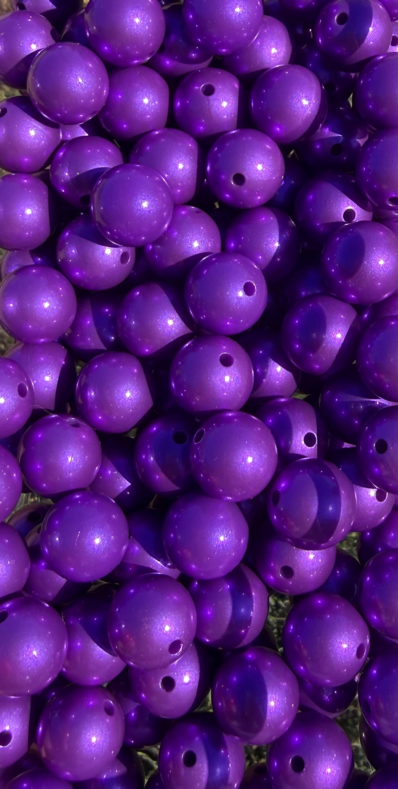 Dark Purple Shimmer- Silicone Bead 15mm