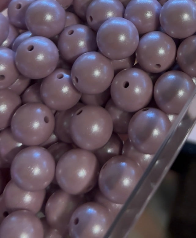 Lilac- Opal Silicone Bead 15mm