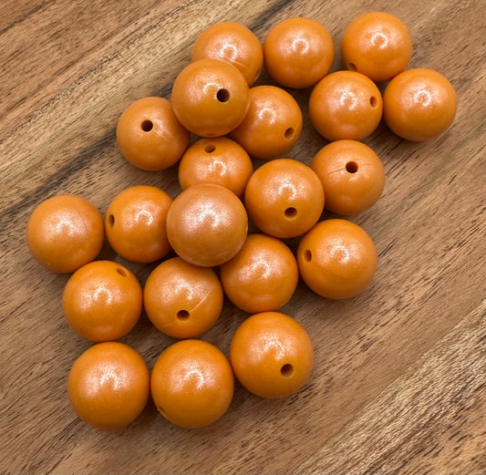 Pumpkin Pie- Opal Silicone Bead 15mm