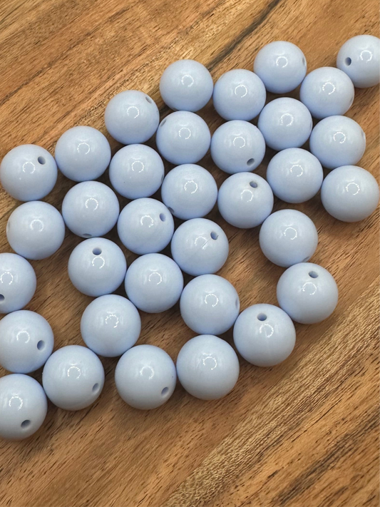 Light Blue- Liquid Silicone Bead 15mm