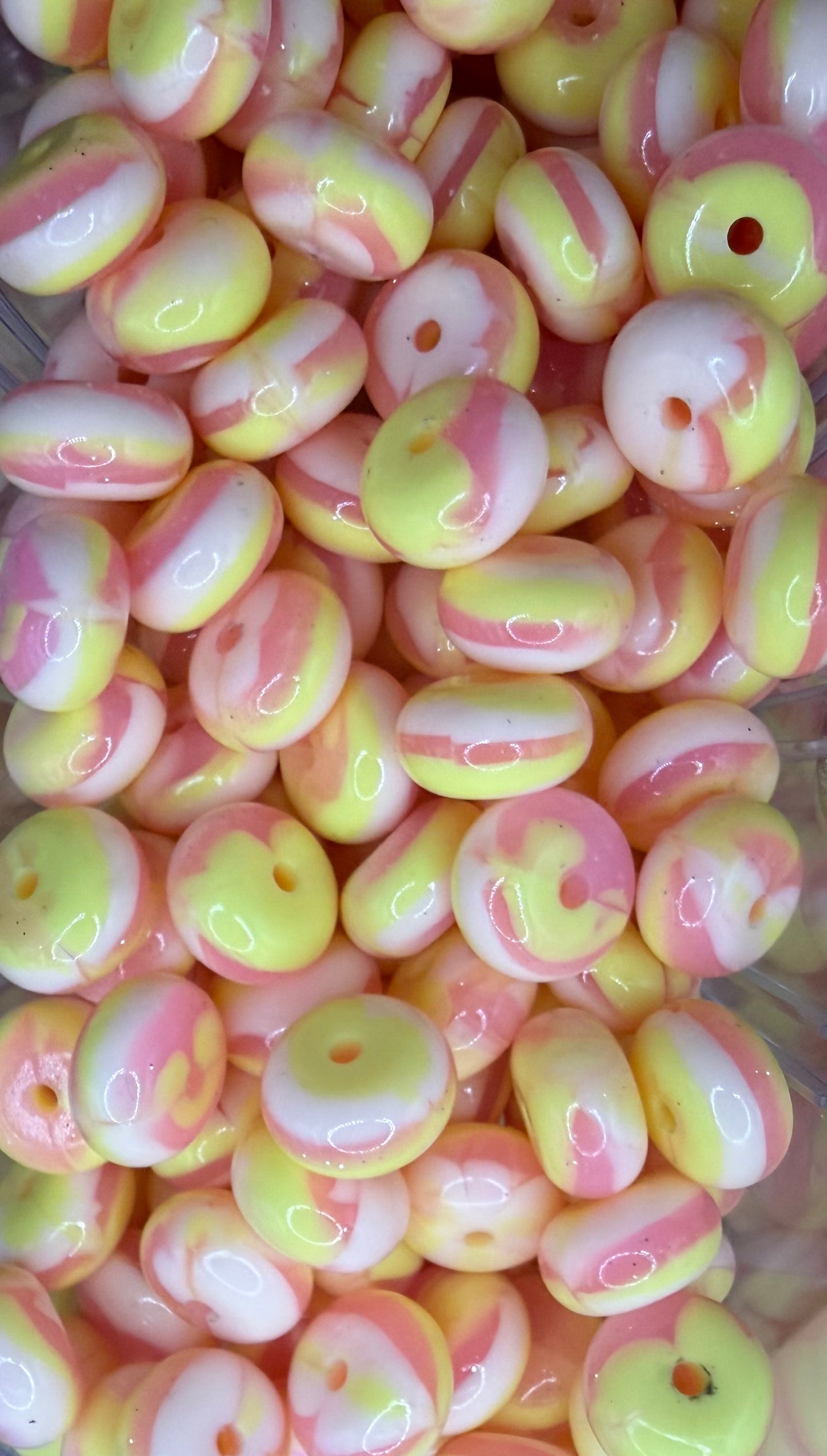 Strawberry Lemonade- Silicone Bead Abacus 14mm