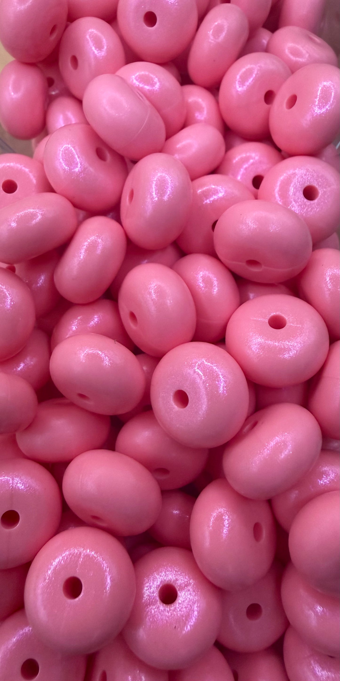 Coral- Silicone Bead Abacus 14mm