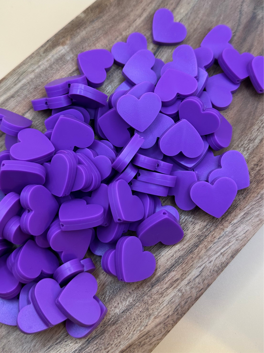 Purple Heart Silicone Focal