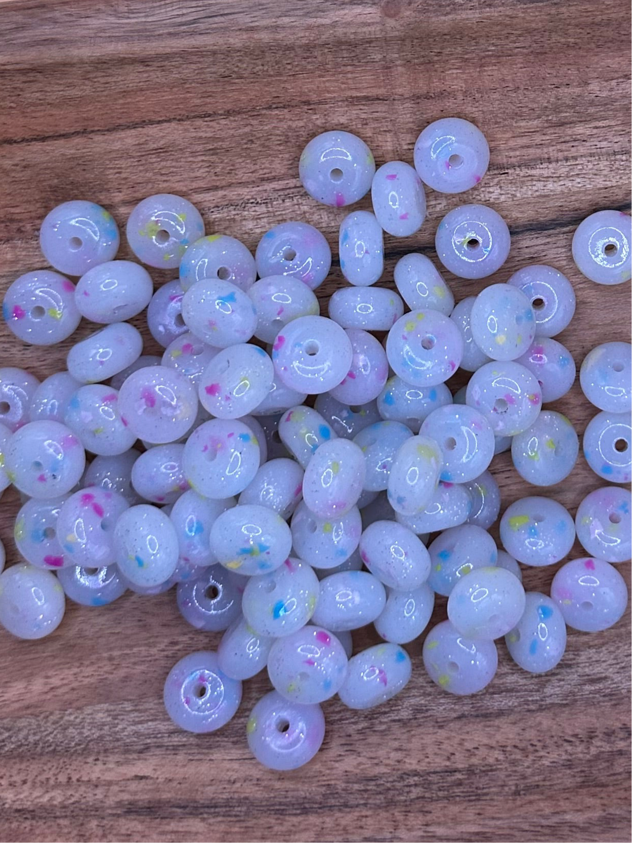 Mixed Color- Confetti Silicone Bead Abacus 14mm