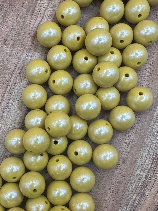 Honey Mustard- Opal Silicone Bead 15mm