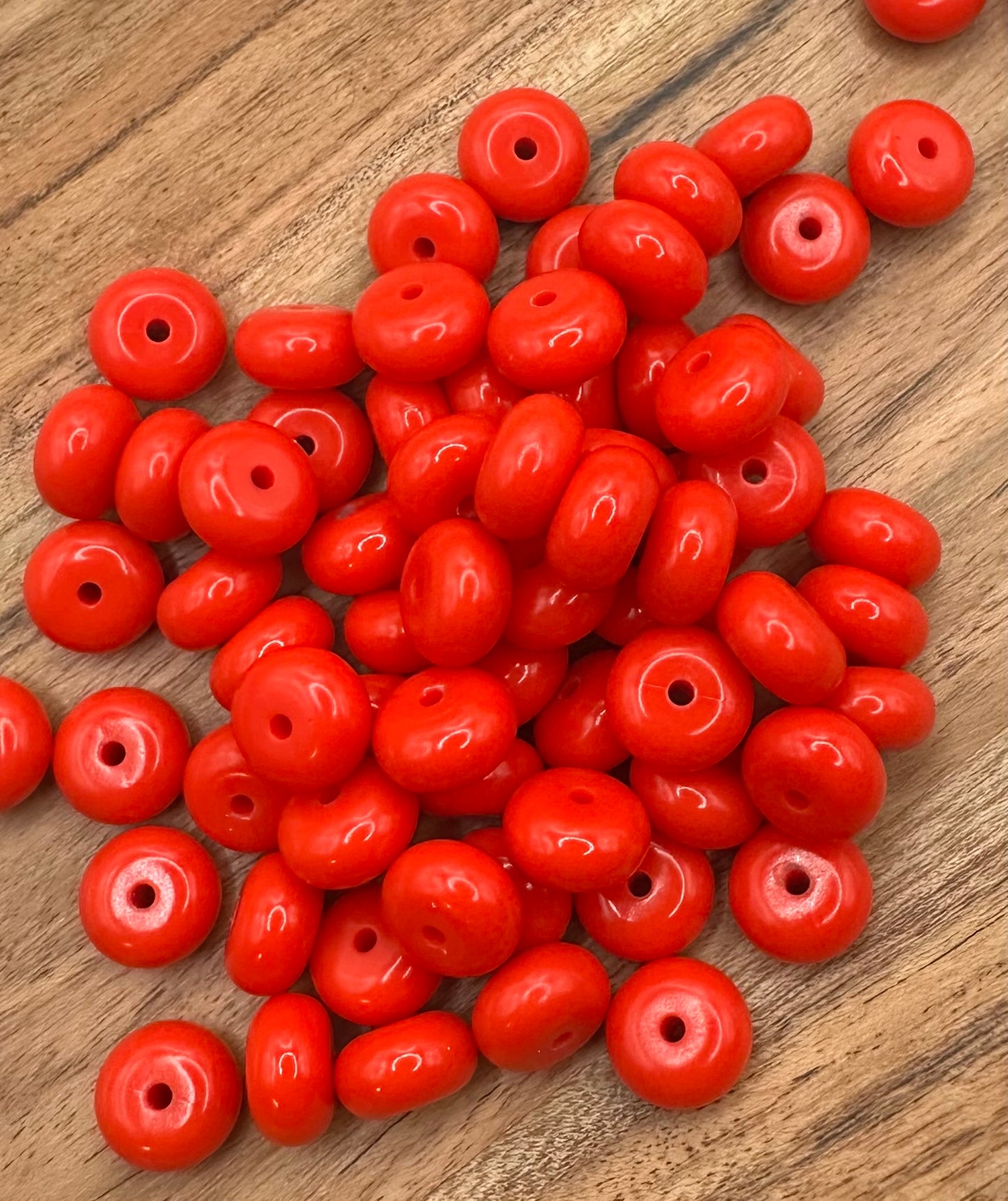 Red-Liquid Silicone Bead Abacus 14mm