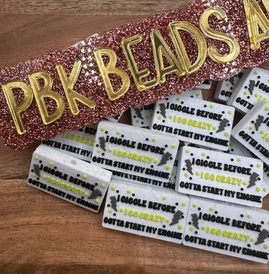 Giggle before I go crazy- EXCLUSIVE TO PBK- Silicone Focal Bead