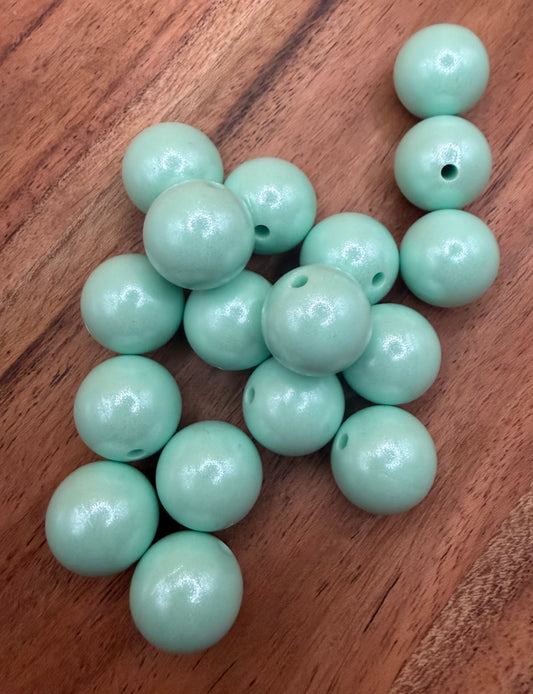 Light Aqua - Opal Silicone Bead 15mm