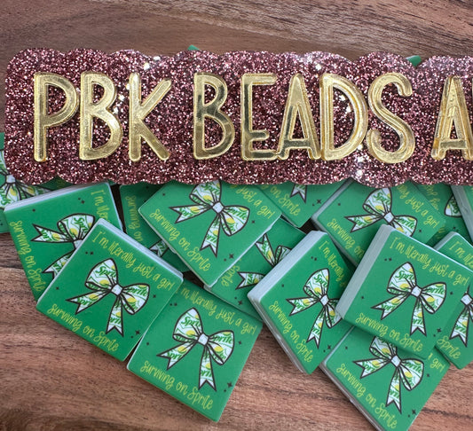 Literally Just a Girl Surviving on Sprite- EXCLUSIVE TO PBK- Silicone Focal Bead