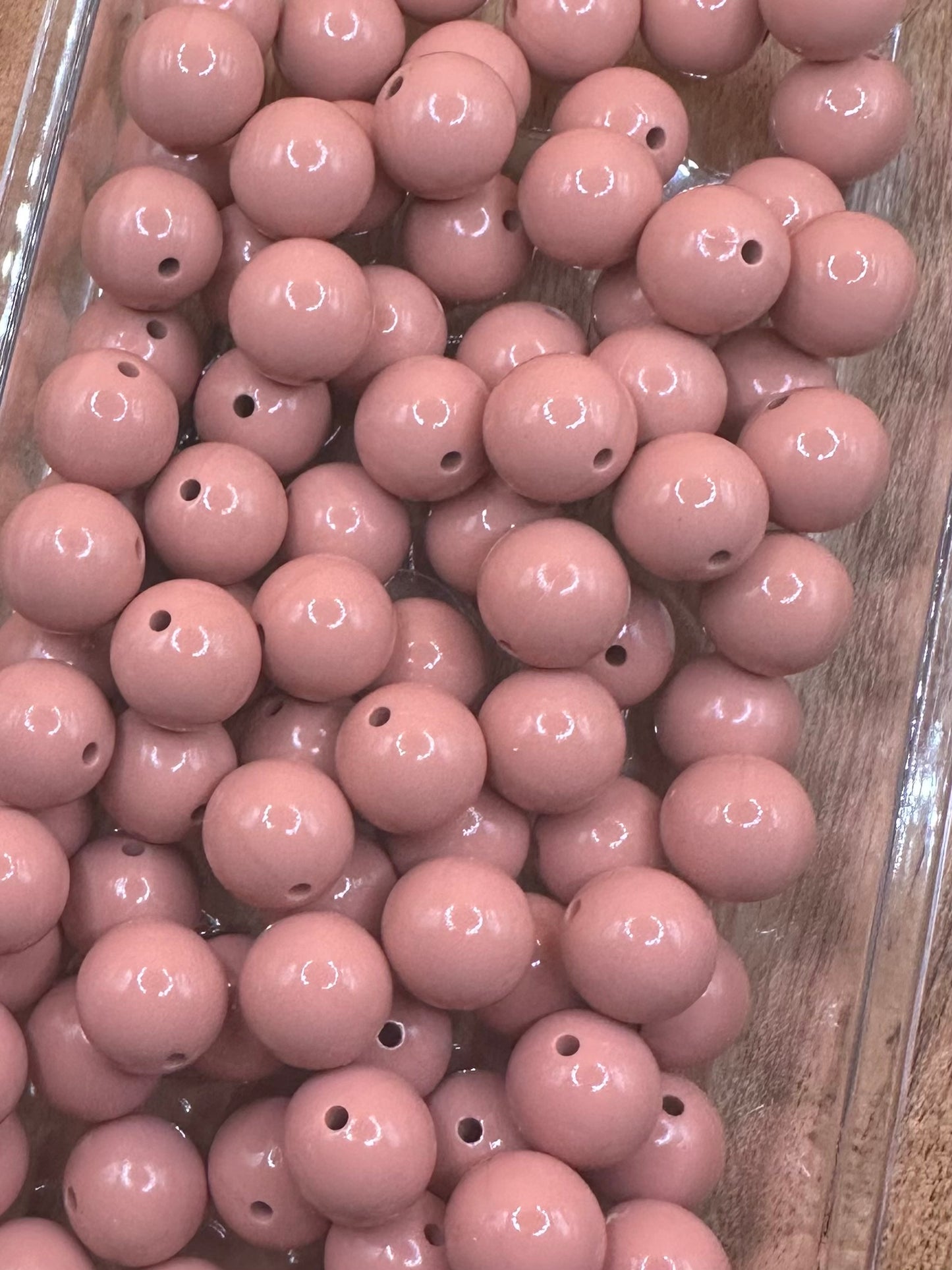Rose Brown- Liquid Silicone Bead 15mm