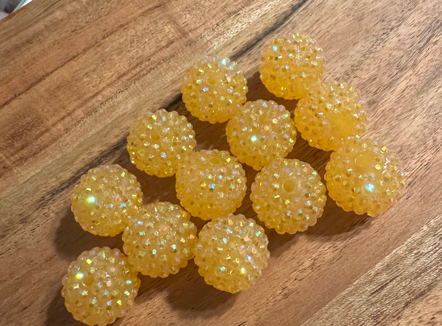 Pale Orange- Rhinestone Acrylic 20mm