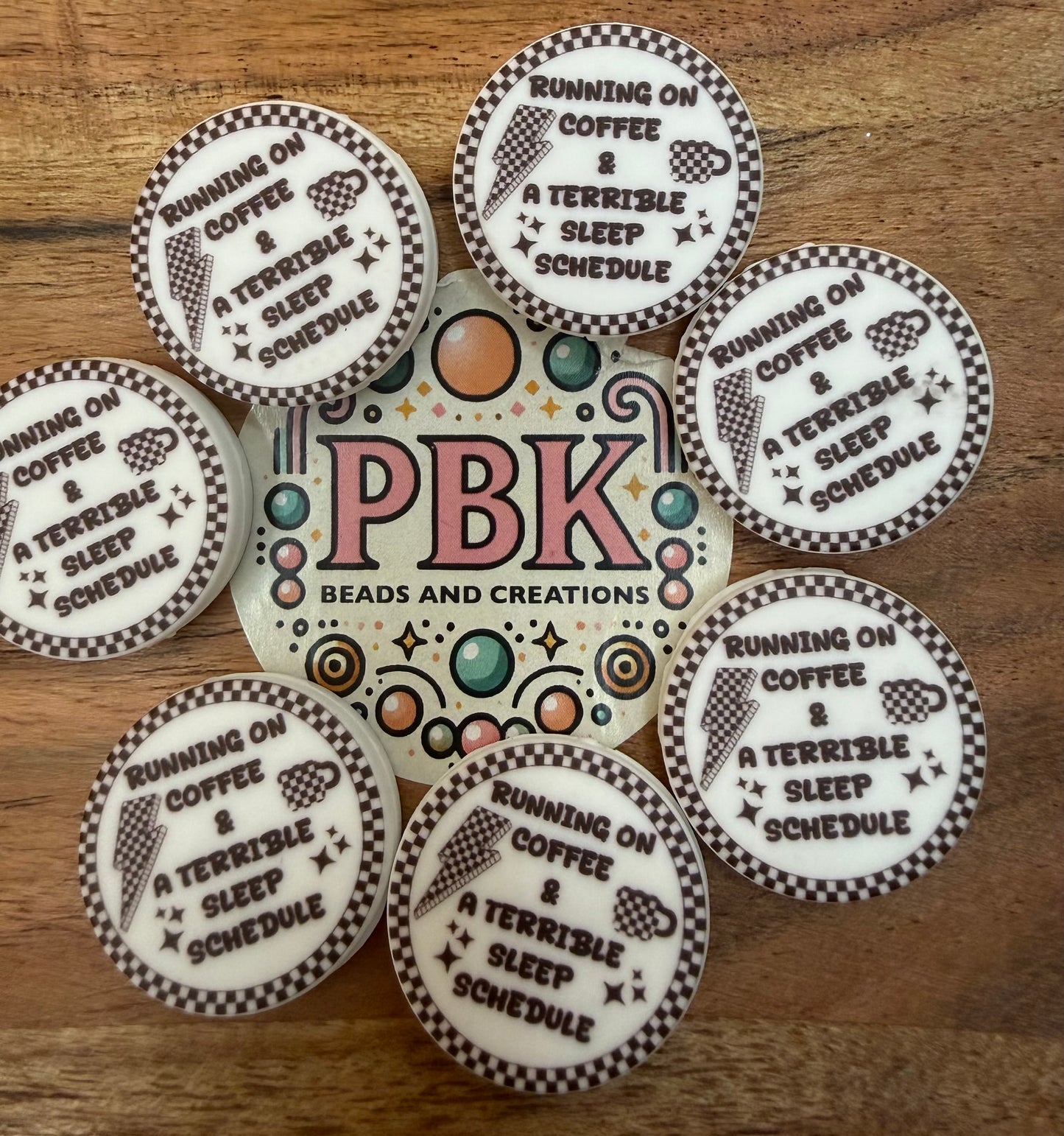 Coffee & A Terrible Sleep Schedule- EXCLUSIVE TO PBK- Silicone Focal Bead