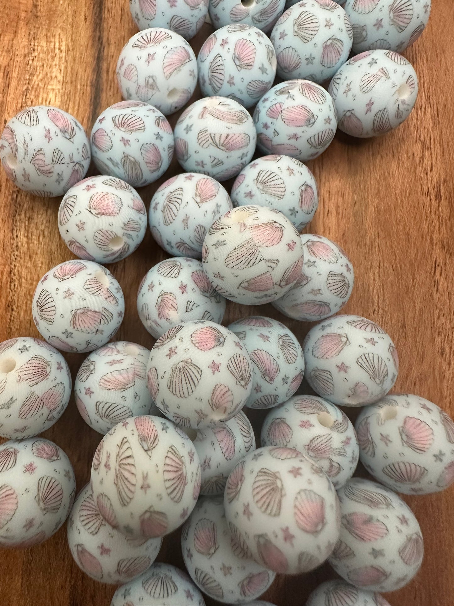 Seashells -  Silicone Bead 15mm